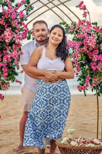 Pollyana e Wayter em um momento a dois