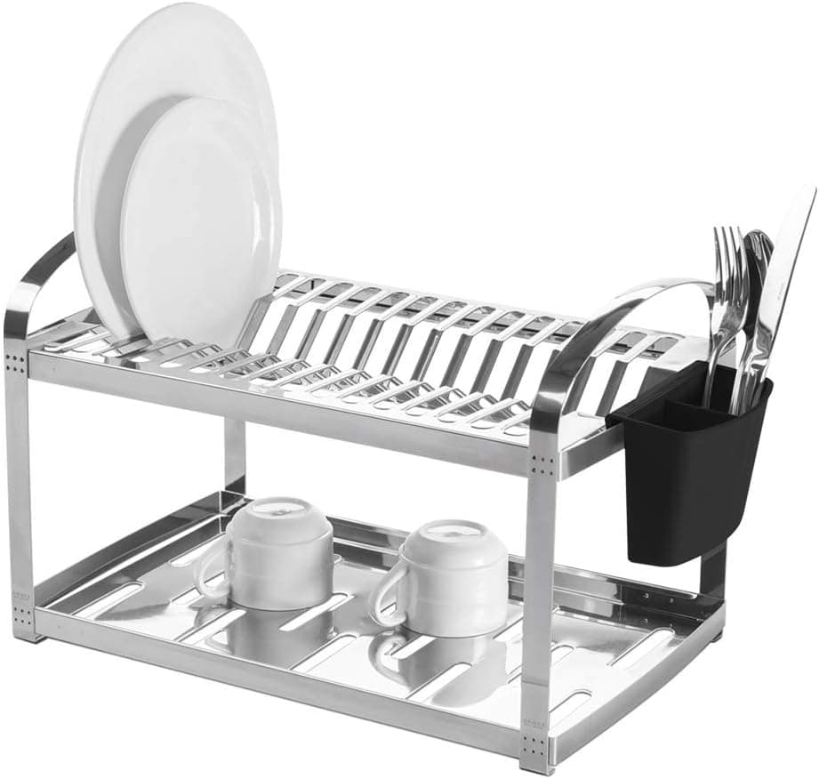 Brinox - Escorredor 16 Pratos com Escorredor de Talheres Suprema - Aço Inox