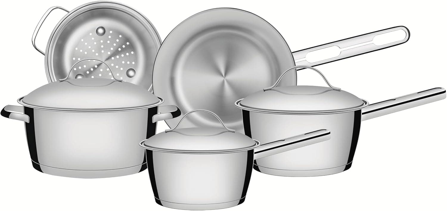 Jogo de Panelas Tramontina Inox com Fundo Triplo 5 Peças