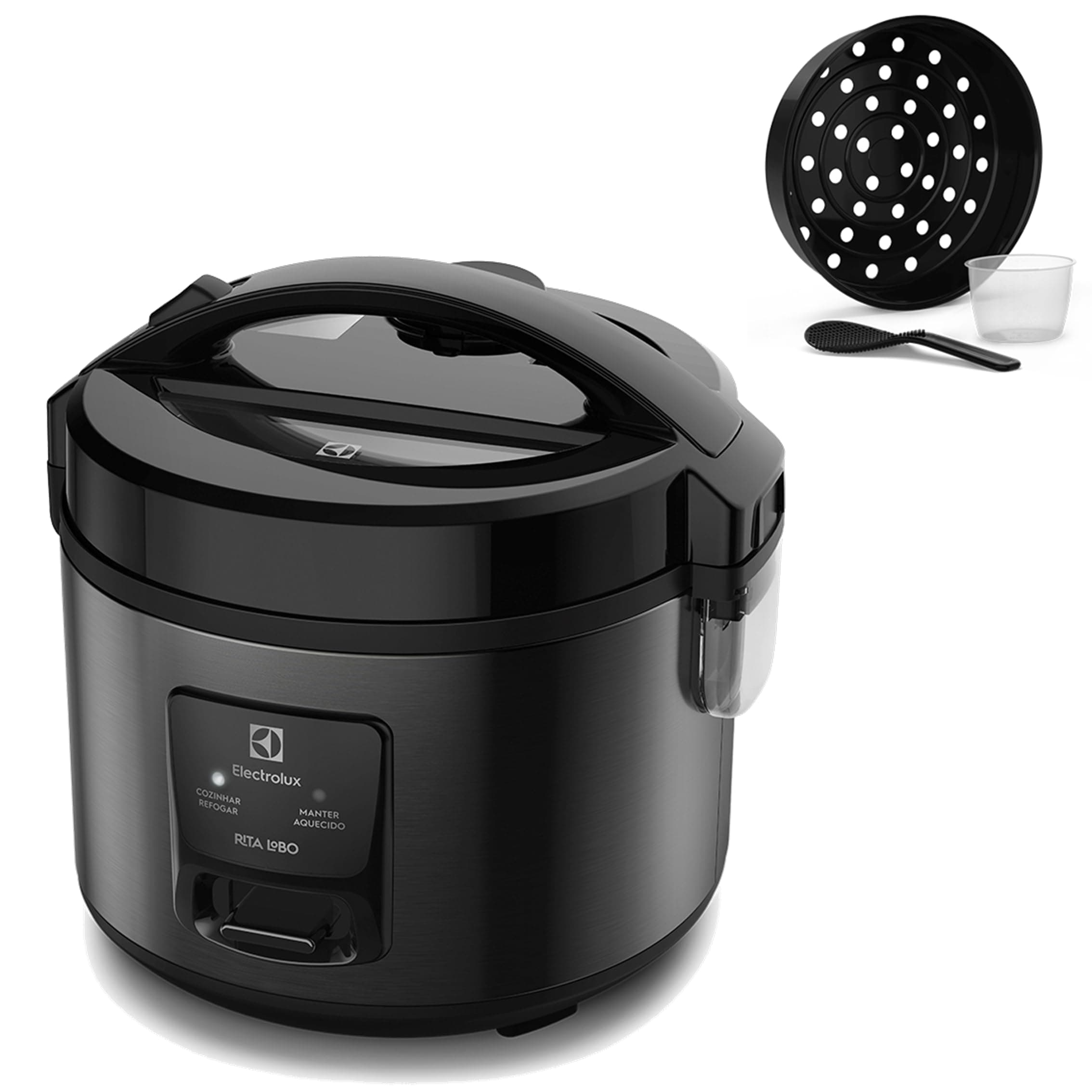 Panela Elétrica de Arroz e Vapor Electrolux ERC10 2L 2 em 1 com Timer 127V