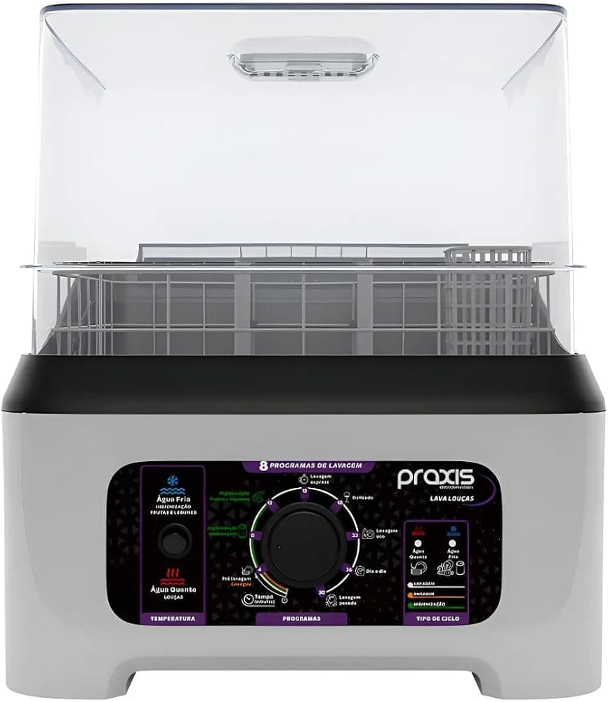 Praxis Lava Louças Portátil 3L 8 Programas de Lavagem 127v Branco